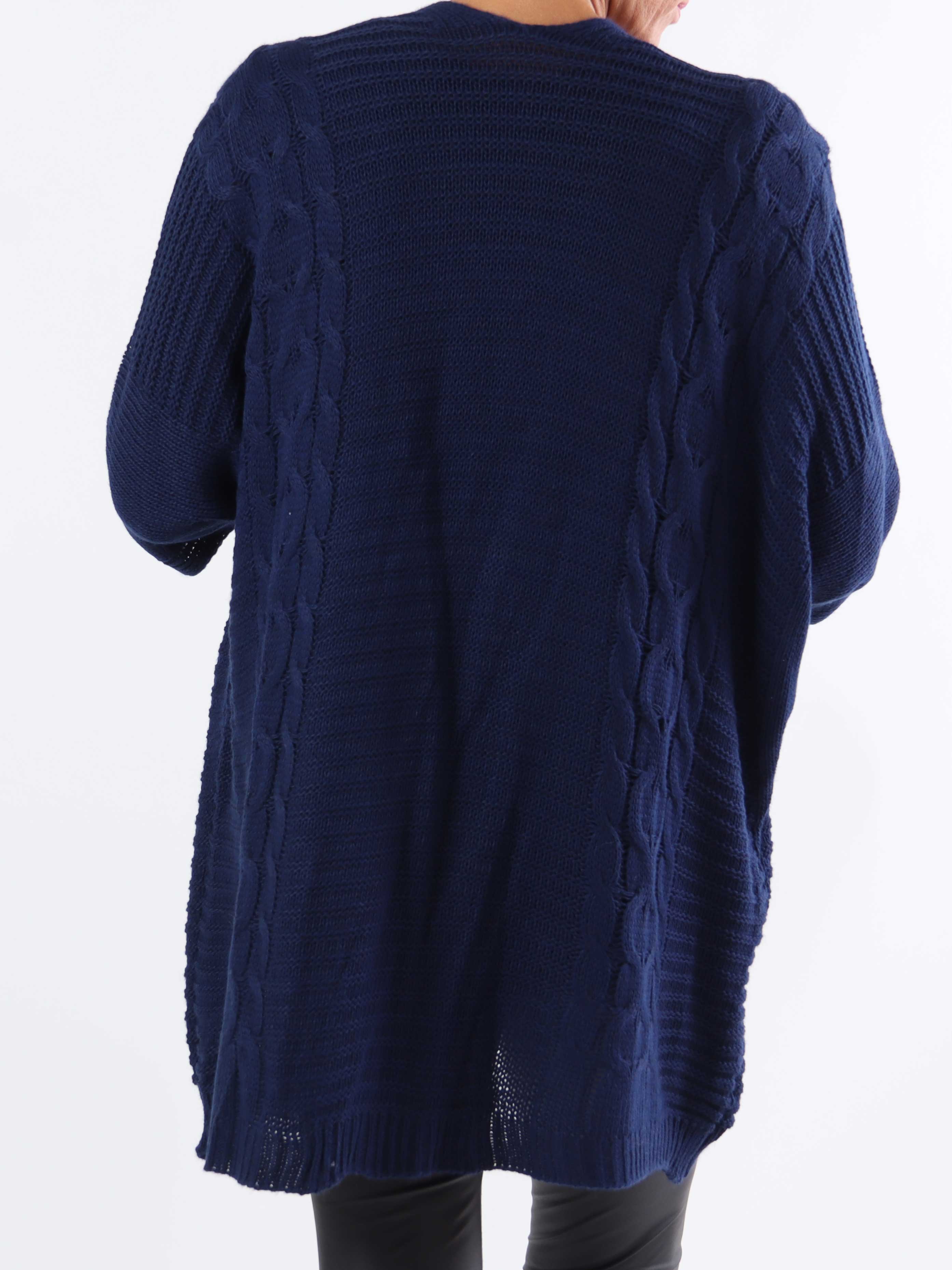 Avalon - Plus size strikcardigan med korteærmer